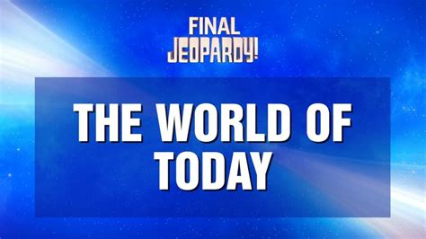 Final Jeopardy Question Nov 30