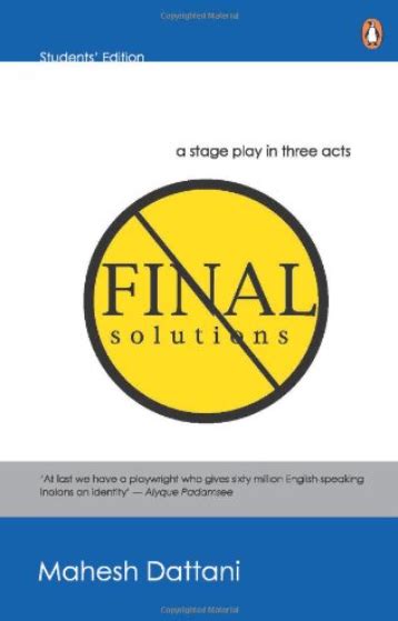 News Final Solution By Mahesh Dattani Summary Update