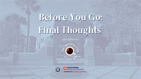 Final Thoughts Before Travel