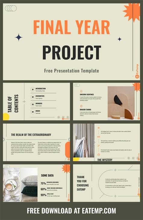 final year project presentation ppt format