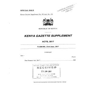finance act 2017 kenya
