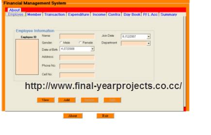 finance management system project