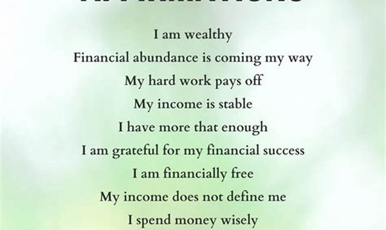 Financial Affirmations: A Guide to Manifesting Wealth
