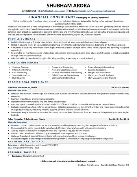 FREE 8+ Consultant Resume Templates in PDF Word