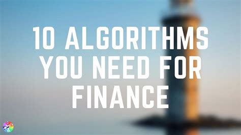 financial algorithms examples