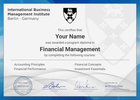 financial management certification training