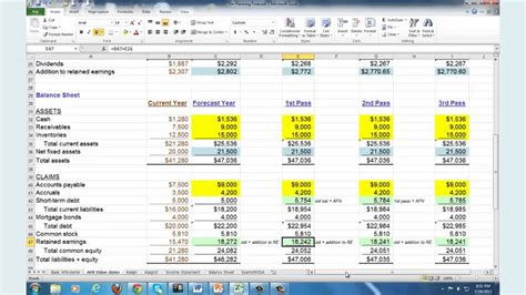 financial planning excel spreadsheet