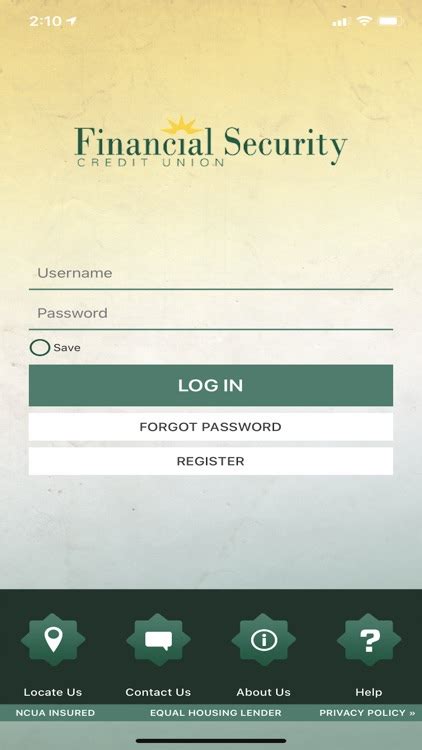 financial security credit union login