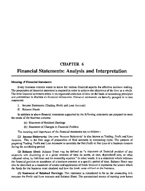 financial statement analysis and interpretation notes pdf