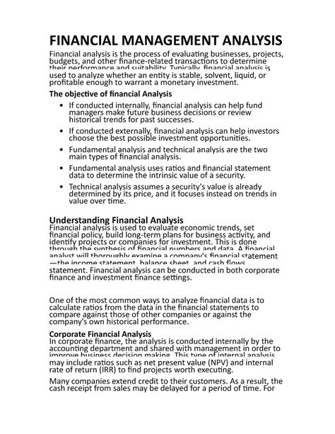 financial statement analysis lecture notes pdf