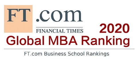 financial times mba rankings 2020