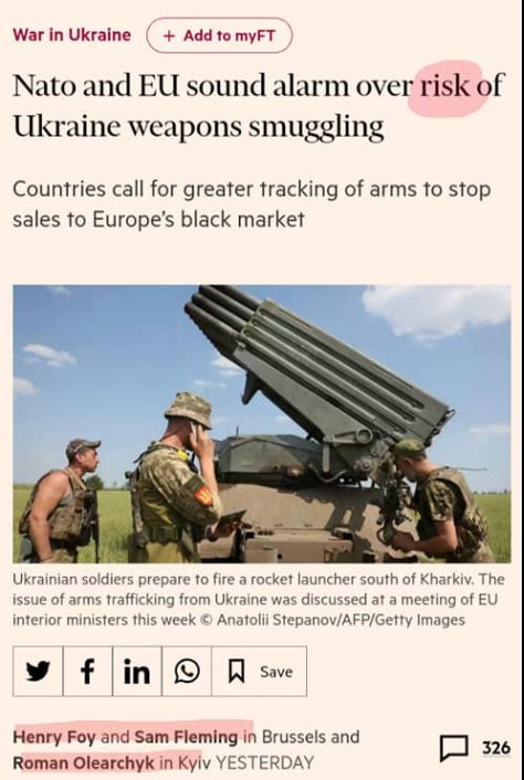 financial times ukraine weapons