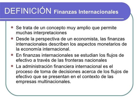 finanzas internacionales que es