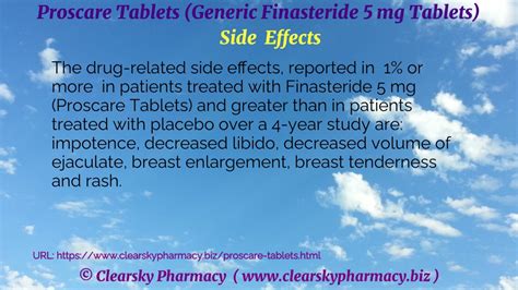 finasteride 5 mg tablets side effects