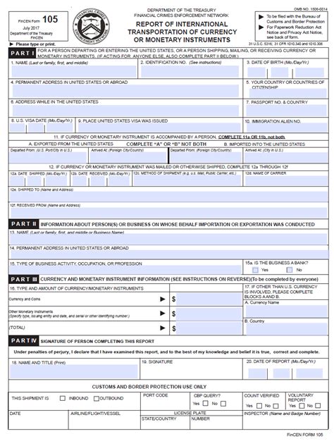 fincen form 105 online