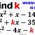 find the value of k