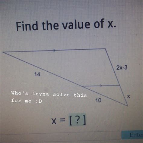 Hurry help quick please! Look at the figure. Find the value of x