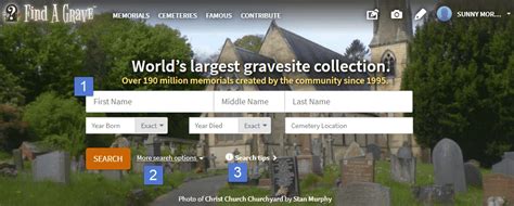 find a grave home page