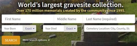 find a grave official website