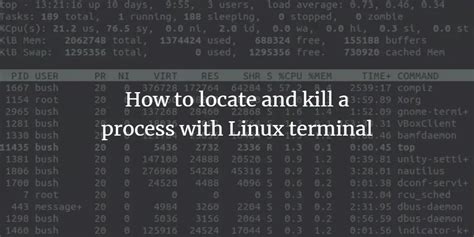 Find And Kill Process In Linux