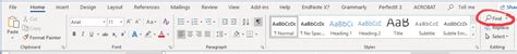 find and replace function not working in word