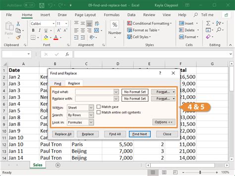 find and replace partial text in excel