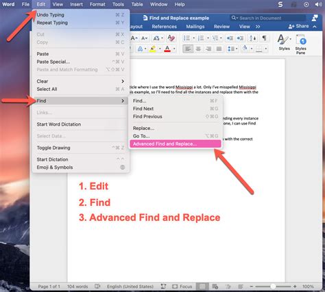 find and replace styles in word