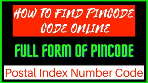 find area code by pin code