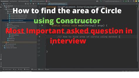 find area of circle using constructor in java