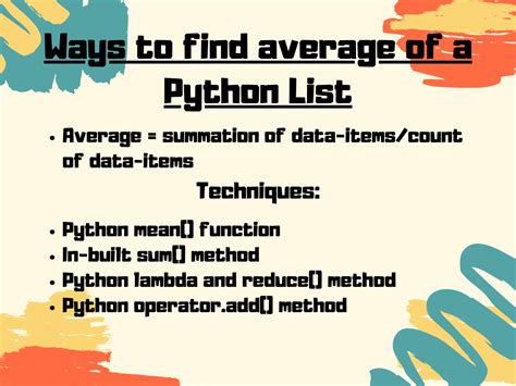 find average value of list python