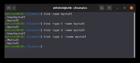 find command examples