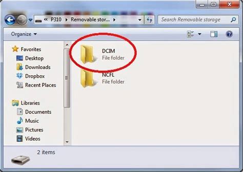 find dcim folder on pc