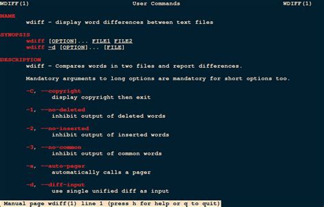 find differences in two text files linux