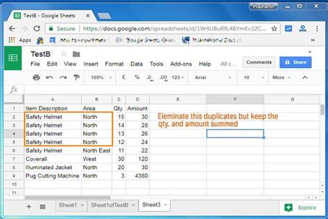 find duplicates in google sheets formula