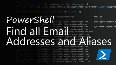 Find Email Address Exchange Powershell
