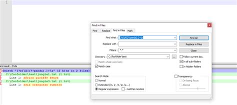 find files not containing string