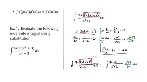 find indefinite integral using substitution
