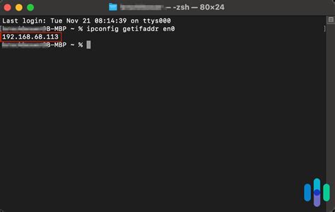 find ip in mac using terminal