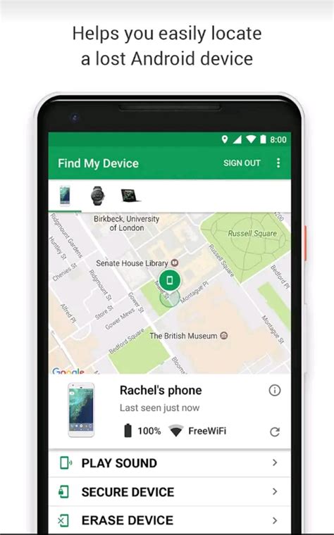 find my device apk download for pc