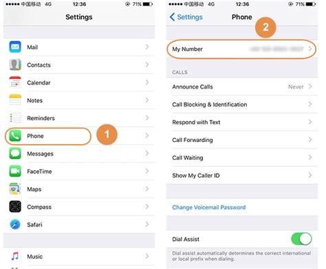 find my phone number iphone settings