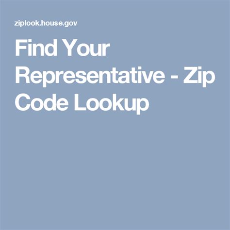 find my us representative by zip code