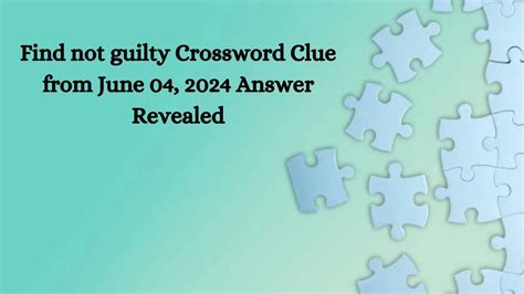 find not guilty crossword