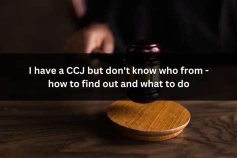 find out about a ccj