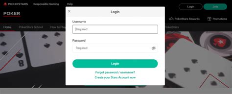 find pokerstars log in