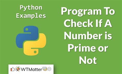 find prime number in python w3schools