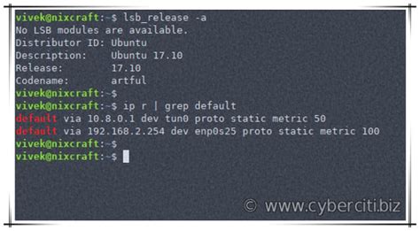 find router ip in linux