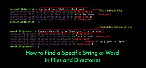 find string in list of files linux