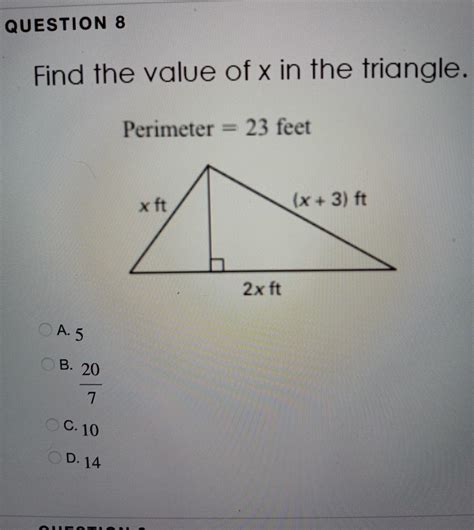 Find The Value Of X In The Triangle Brainly