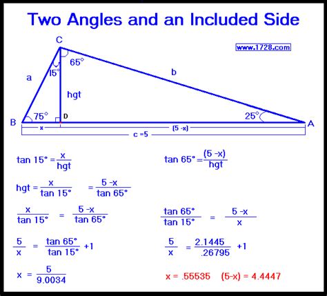Find The Value Of X In Two Triangles Calculator