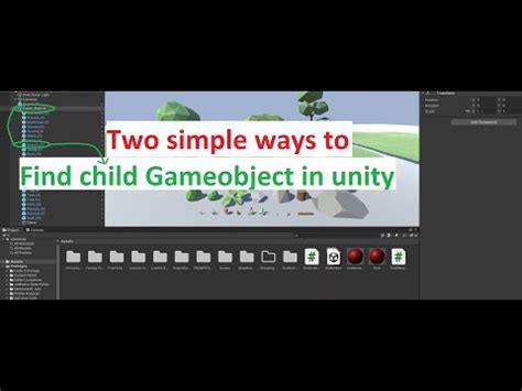 Unity C Tutorial Basics transform.Find() Find a Child GameObject YouTube